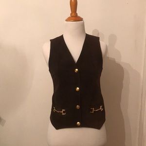 Vintage CÉLINE sueded vest size 40